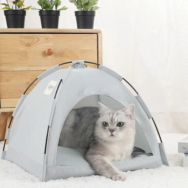 Husdjurstält Säng Katt Hemtillbehör Varm Kudde Möbler Soffa Korg Säng Litet Husdjurstält grey M:40x40cm