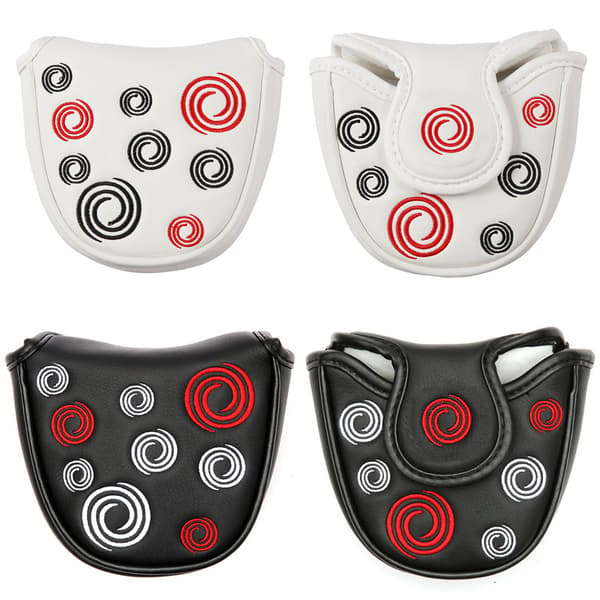 Golfhuvudskydd Golfmall Putter Skydd Läderhuvudskydd Magnetisk Stängning Black