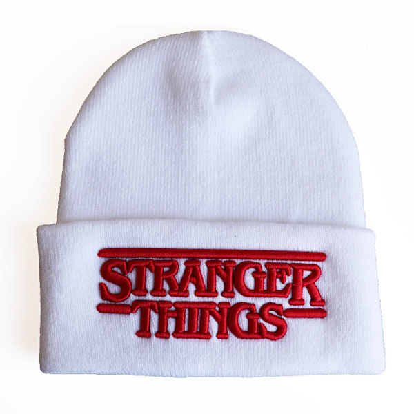 Stranger Things Alfabet Broderad Varm Mössa Black 55-60cm