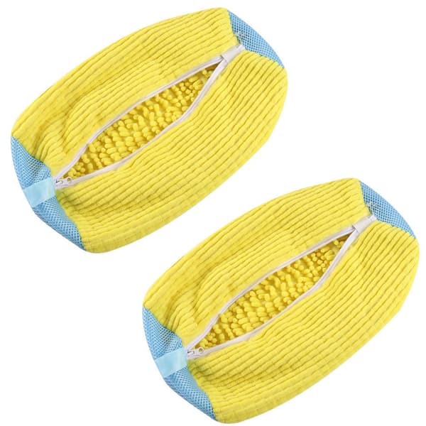 2 stk. vaskeposer til vaskemaskine genanvendelige rengøringsnetposer til sneakers Grey 2PCS