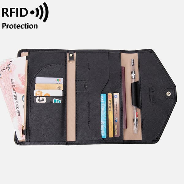 Passlommebok Kvinner Bærbar Passholder Etui Passlommebok Passholder Coffee