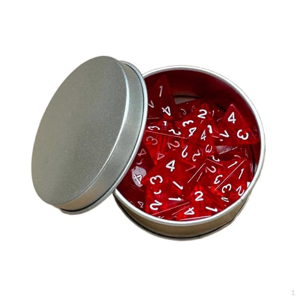 25-pakning med 4-sidige terninger Rollespillterninger Akryl Polyhedral Sett D4 16mm violet