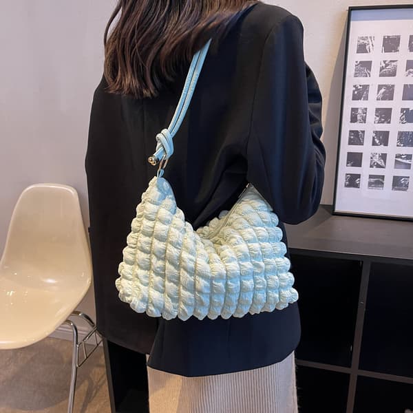 Trendy skuldertaske til kvinder med stor kapacitet Coffee