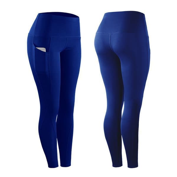 Yogabukser til kvinder med lommer med højtaljede træningsleggings Grey S