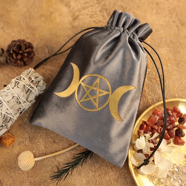 Flonel Tarot Rune Taske Terninger Snørepose Smykkeposer Arrangører Håndgavepose til Opbevaring af Brætspilkort ztd08 13*18 CM