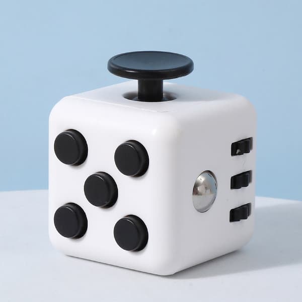 Fidget Cube Leksak Stress Ångestlindrande Leksak White Blue