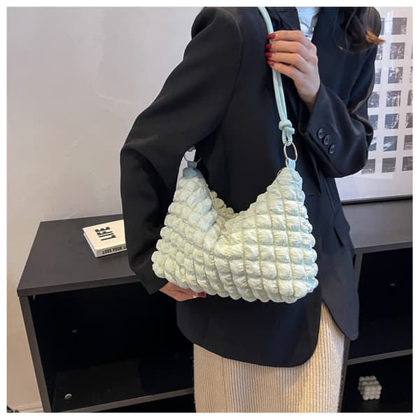 Trendy skulderveske for kvinner med stor kapasitet Green
