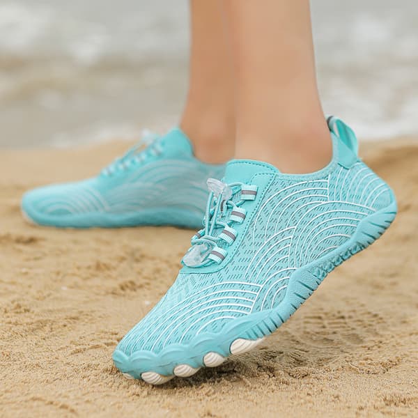 Vatten-/badskor för dam och herr, halkfria, atletiska, för promenader, löpning, simning Beige 46
