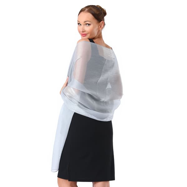 Dame skjerf Silkeaktig sateng for brud brudepiker bryllup kveldsfest formell ball skjerf Grey 200*70 CM