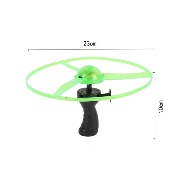 3 st LED-upplyst lysande flygande diskhelikopterleksak, 3 repstartare och 3 flygande tefat, dragrep tefat UFO flygande leksaker för barn Style 2 3Pcs