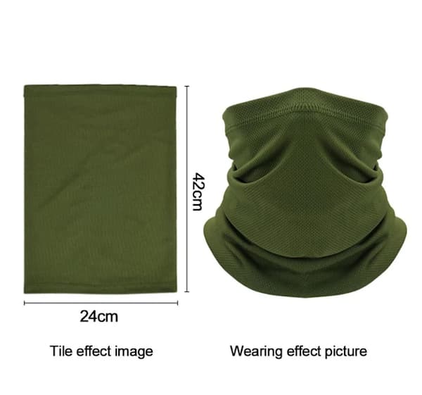 Halsduk i issilke, sval ansiktsscarf, flerfärgad Deep Grey