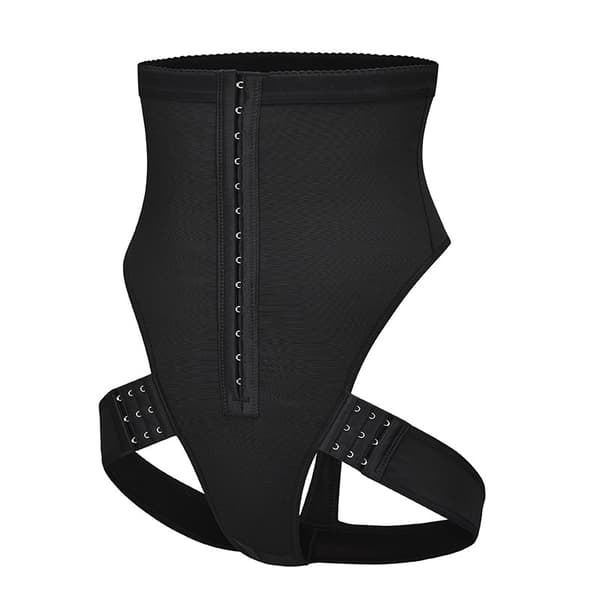 Mage Midjetränare Kvinnlig Exceptionell Shapewear 2-I-1 Hög Midja Höftlyftande Byxor Black 5XL