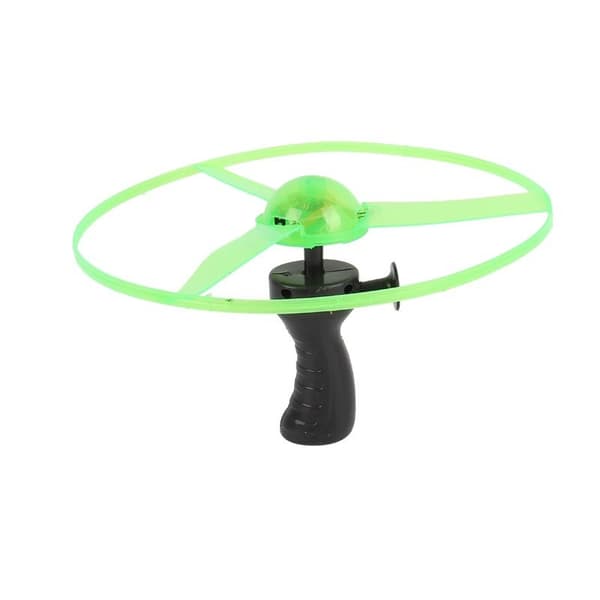 3 st LED-upplyst lysande flygande diskhelikopterleksak, 3 repstartare och 3 flygande tefat, dragrep tefat UFO flygande leksaker för barn Style 2 3Pcs