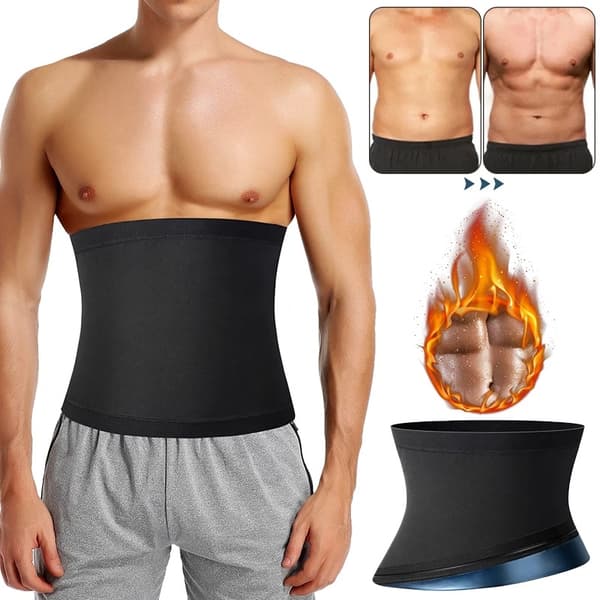Maveformindsker til mænd Sauna Body Shaper Træner Korset Gold 4XL/5XL