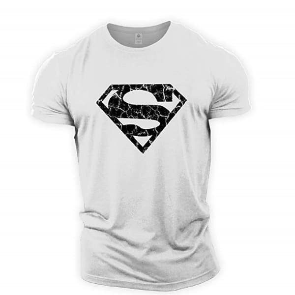 Träningstopp för män i bomull med Superman-mönster S-3XL red black M