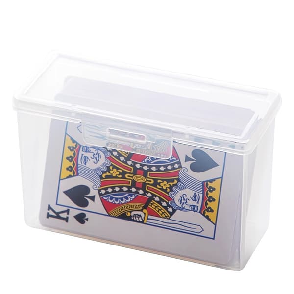 4 STK Spillekort Opbevaring Poker Opbevaringskasse Spillekortboks Transparent 4PCS