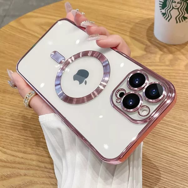 iPhone 17 16 15 14 13 12 11 Pro Max-deksel med magnetisk kompatibilitet og linsebeskyttelse Red iphone16plus
