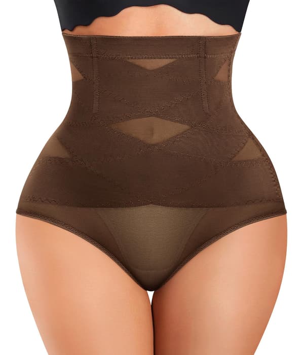 Dame Shapewear Høy Midje Shapewear Ultrafast Belte Mage Shapewear Coffee S