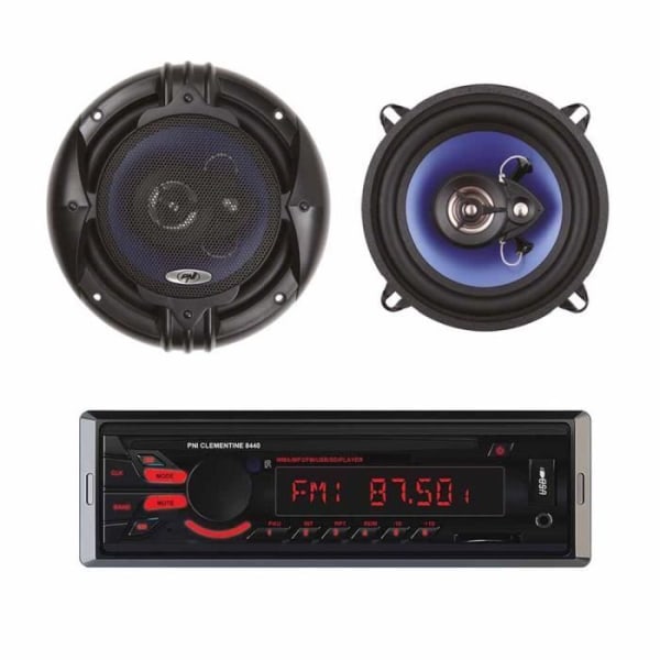 Radiopaket MP3-spelare för bil PNI Clementine 8440 4x45w + koaxialhögtalare för bil PNI HiFi650, 120W, 16,5 cm