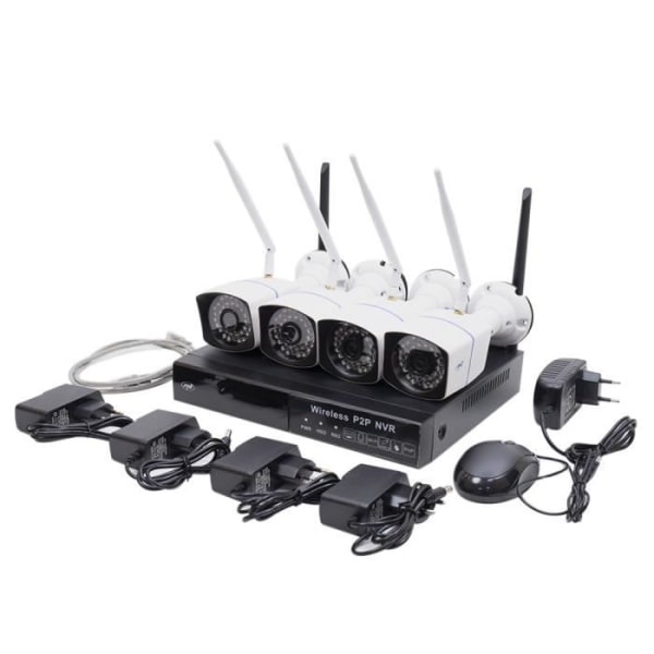 PNI House WiFi550 NVR videoövervakningskit och 4 1.0MP trådlösa kameror