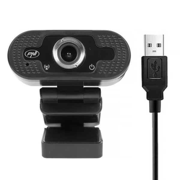 PNI CW2860 Full HD 4 MP webbkamera, USB, clip-on, inbyggd mikrofon