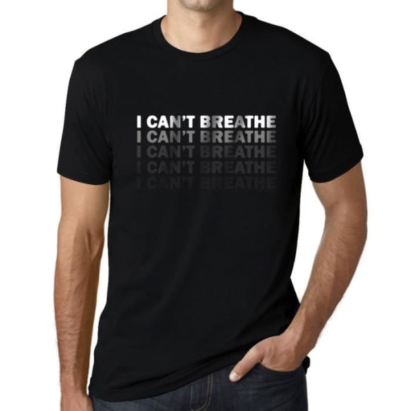 T-shirt herr I Can't Breathe – I Can't Breathe – Vintage svart T-shirt djup svart
