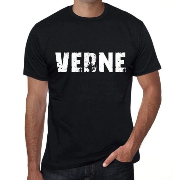 Herr T-shirt Verne Vintage T-shirt Svart djup svart