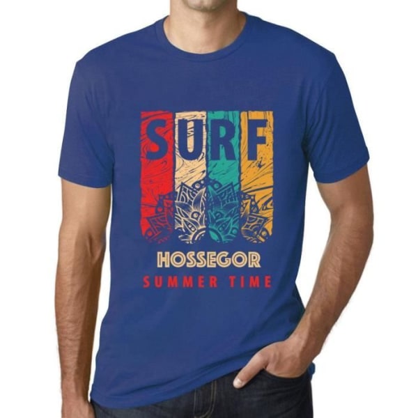 Sommarsurf T-shirt för män i Hossegor – Summer Time Surf In Hossegor – Vintage T-shirt Kunglig