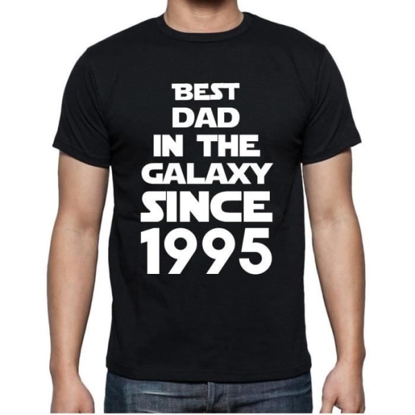T-shirt herr Bästa pappa i galaxen sedan 1995 – bästa pappa i galaxen sedan 1995 – 28 år gammal 28:e present T-shirt djup svart