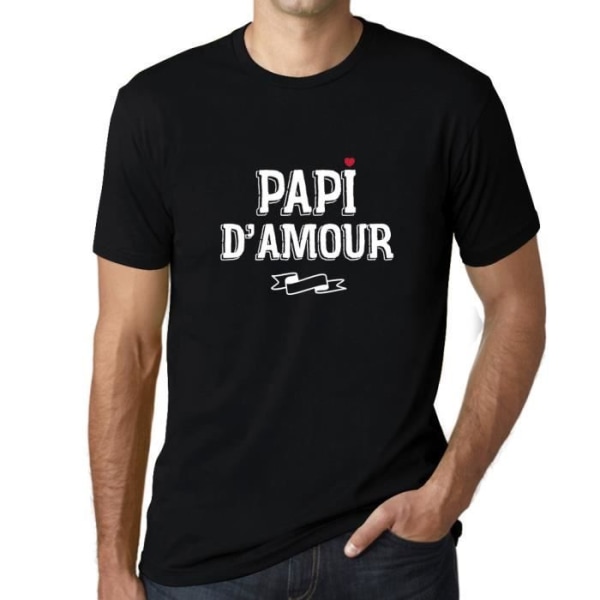 T-shirt herr Papi D'Amour Vintage T-shirt svart djup svart