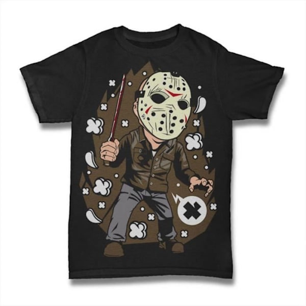 T-shirt herr Camp Killer - Skräckfilm - Animekläder - Camp Killer - Skräckfilm - Anime Apparel - Vintage svart T-shirt djup svart XXL