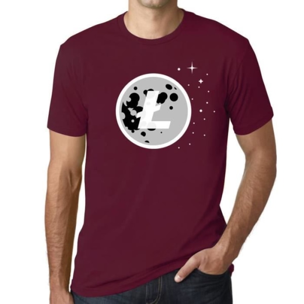 T-shirt herr Litecoin Sur La Moon Cryptocurrencies Kryptohandlare – Litecoin To The Moon, Kryptovalutahandlare – T-shirt Bordeaux