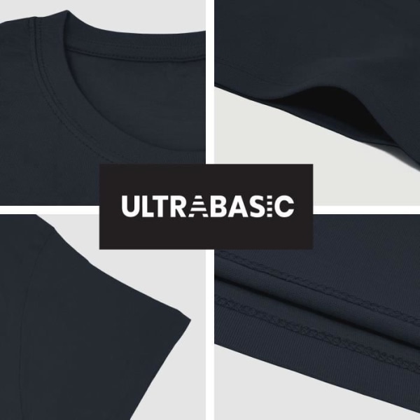 T-shirt - ULTRABASIC - Bitcoin-logotyp - 100% bomull - Korta ärmar - Bekväm och ekologisk franska flottan XS