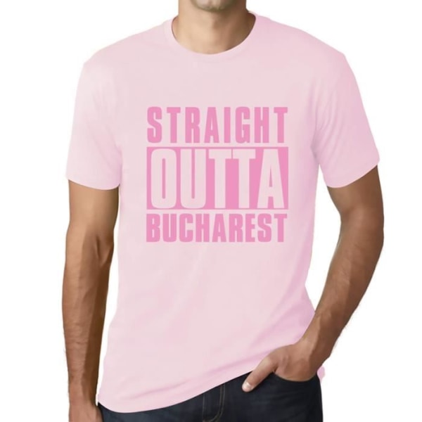 T-shirt herr Straight Outta Bucharest – Straight Outta Bucharest – Vintage rosa T-shirt Ljusrosa