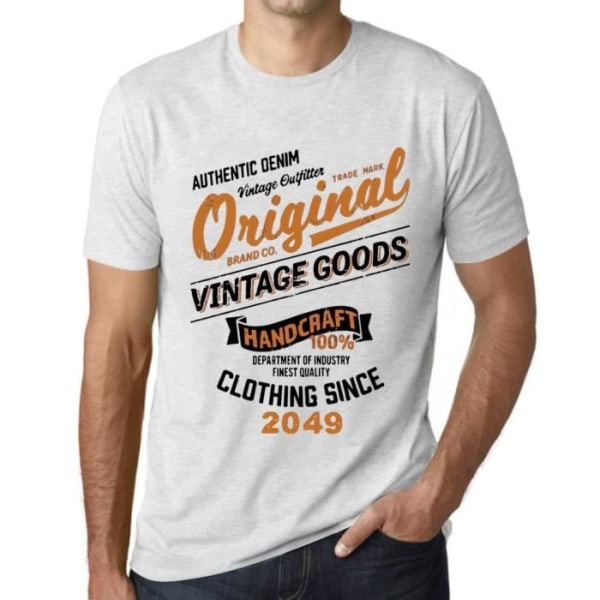 T-shirt herr Original vintage kläder sedan 2049 – Original vintage kläder sedan 2049 – Vintage vit T-shirt Ljungvit