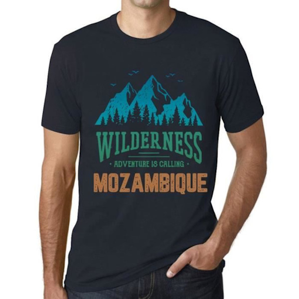 T-shirt herr Wild Nature Adventure Calls Mocambique – Wilderness, Adventure is Calling Mocambique – Vintage T-shirt Marin jag
