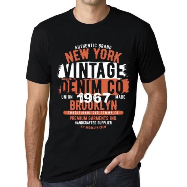 T-shirt herr New York Made In 1967 – New York Made In 1967 – 56 Years T-Shirt Gift 56th Birthday Vintage Year 1967 Black djup svart