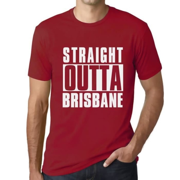 T-shirt herr Straight Outta Brisbane – Straight Outta Brisbane – Vintage röd T-shirt tango röd
