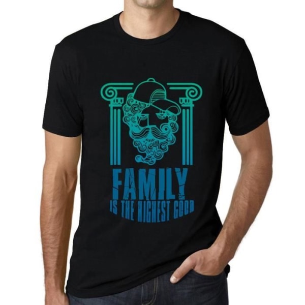 T-shirt herr Family Is The Highest Good – Family Is The Highest Good – Vintage svart T-shirt djup svart