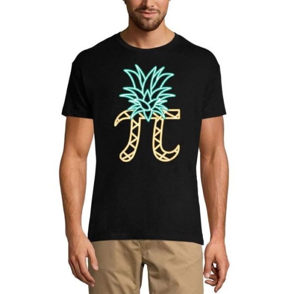 Pi Pineapple Geek Maths T-shirt för män - Retro Funny – Pi Pineapple Geek Maths - Retro Funny – Vintage Black T-shirt djup svart