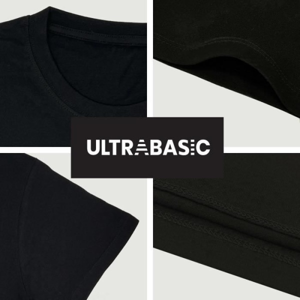 T-shirt för män att skriva är det högsta bra – Vintage svart T-shirt djup svart