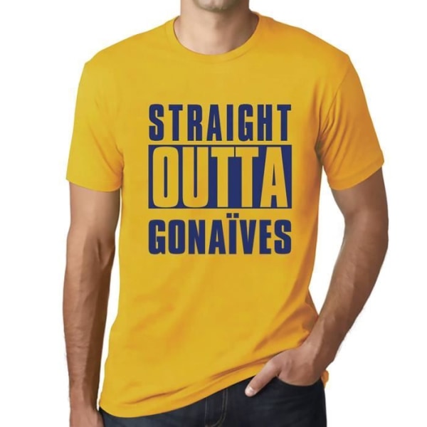 T-shirt herr Straight Outta Gonaïves – Straight Outta Gonaïves – Vintage T-shirt Gul