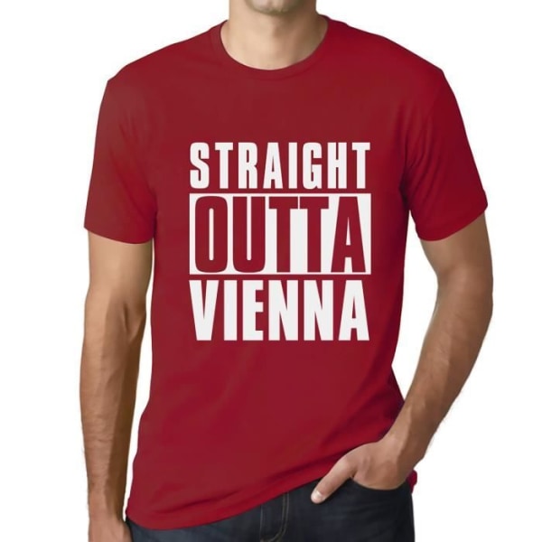 T-shirt herr Straight Outta Vienna – Straight Outta Vienna – Vintage röd T-shirt tango röd
