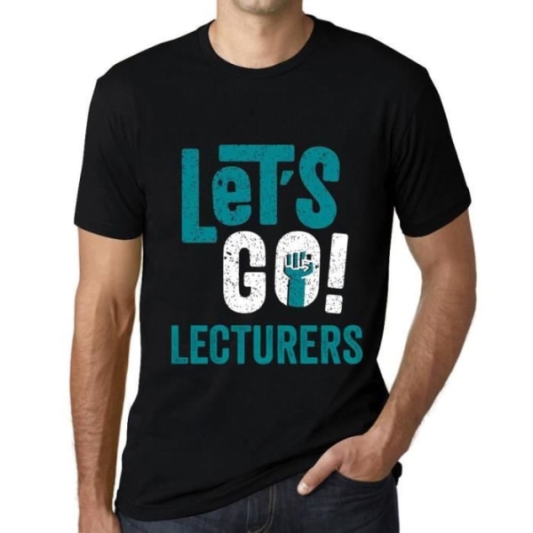 T-shirt herr Let's Go Lecturers – Let'S Go Lecturers – Vintage svart T-shirt djup svart