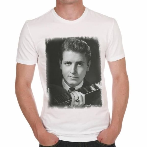 T-shirt herr Eddie Cochran Vintage T-shirt Vit