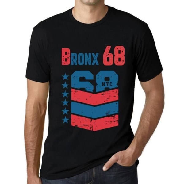 T-shirt herr Bronx 68 Vintage T-shirt svart djup svart XXL
