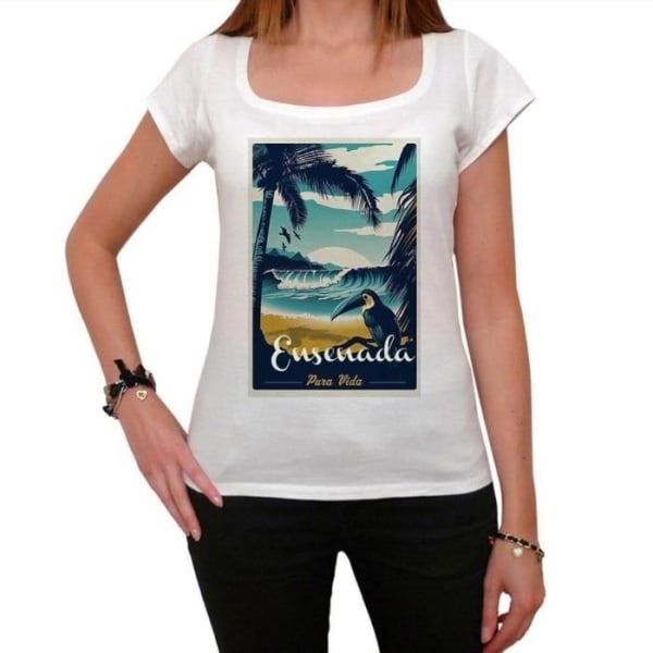 T-shirt dam Ensenada Pura Vida Beach Vintage T-shirt Vit