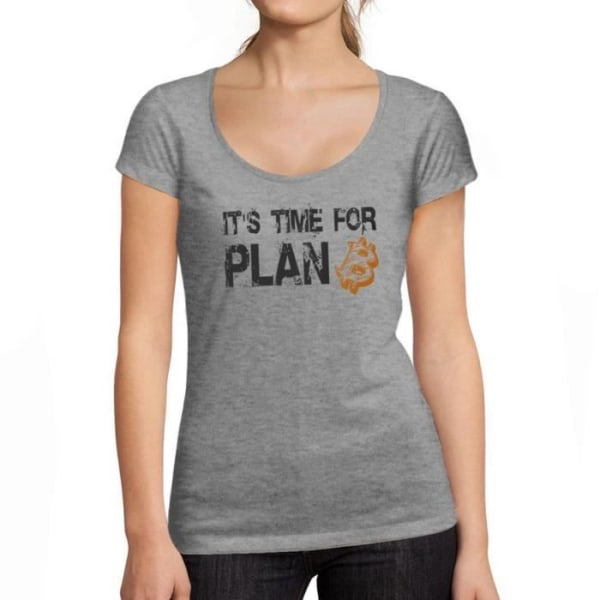 T-shirt dam Det är dags för Plan B Bitcoin Btc Hodl Crypto – Det är dags för Plan B Bitcoin Btc Hodl Crypto – T-shirt Ljunggrå
