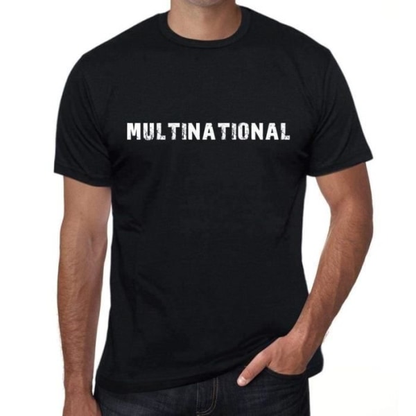 Herr T-shirt Multinationell T-shirt Vintage Svart djup svart