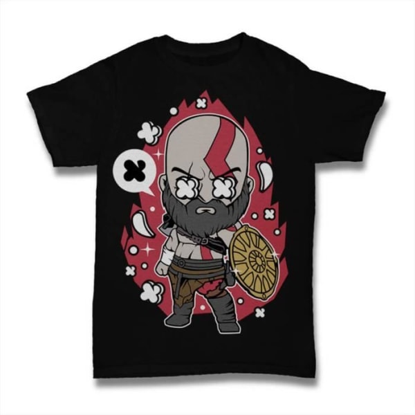 Action T-shirt för män - Äventyrskaraktär - - Action - Äventyrskaraktär - - Vintagesvart T-shirt djup svart M